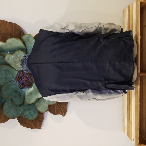 Michael Kors Men's 2 Button Blazer Sport Coat Jacket Navy Steel Blue Tattersall. - Picture 10 of 11